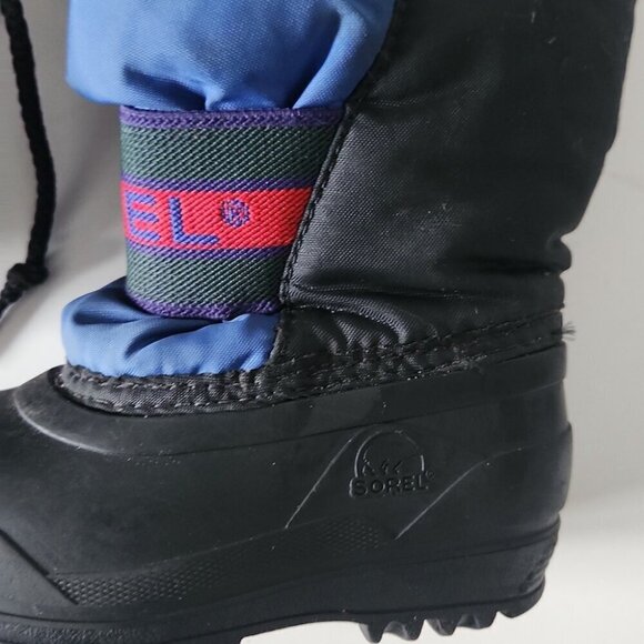 SOREL| Blue Black Chariot Snow Winter Insulated Nylon Boots Size 6 Retro - Picture 3 of 6